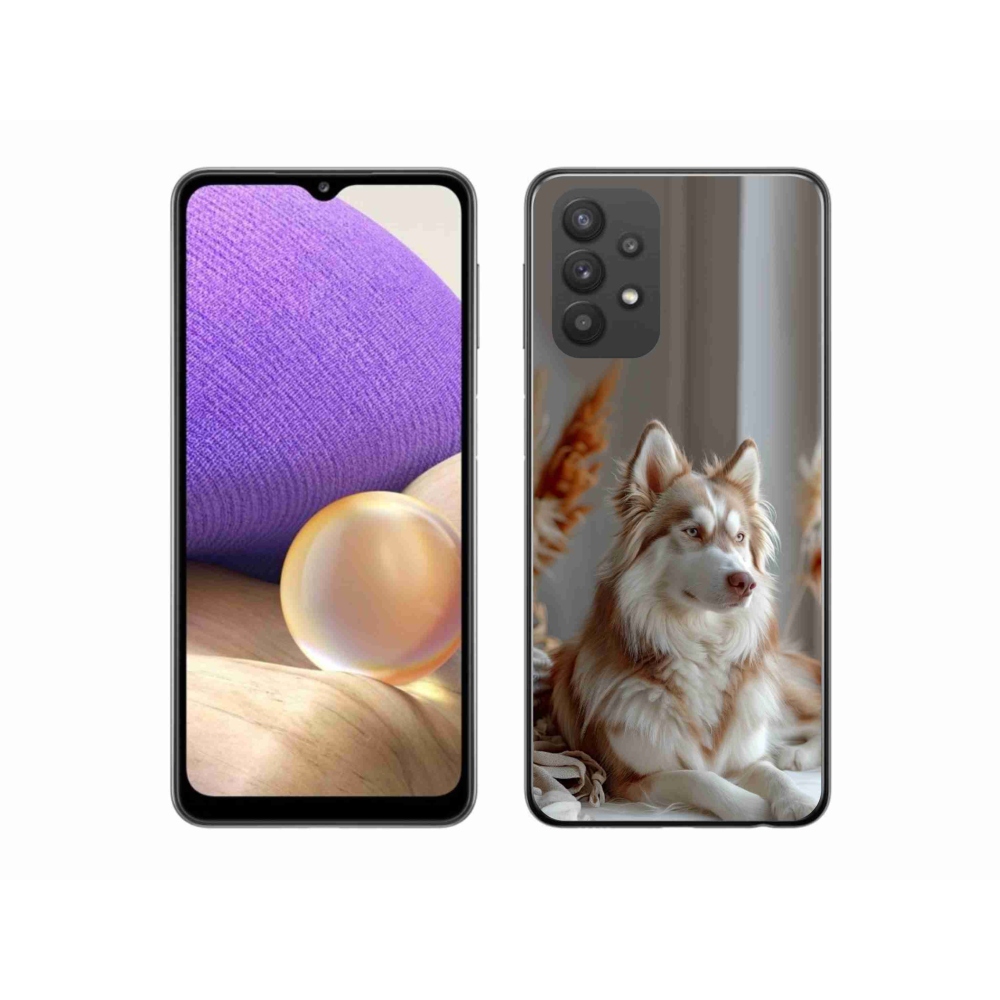 Gelový kryt mmCase na Samsung Galaxy A32 5G - klidný sibiřský husky
