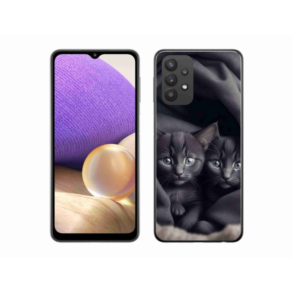 Gelový kryt mmCase na Samsung Galaxy A32 5G - kočičí duo