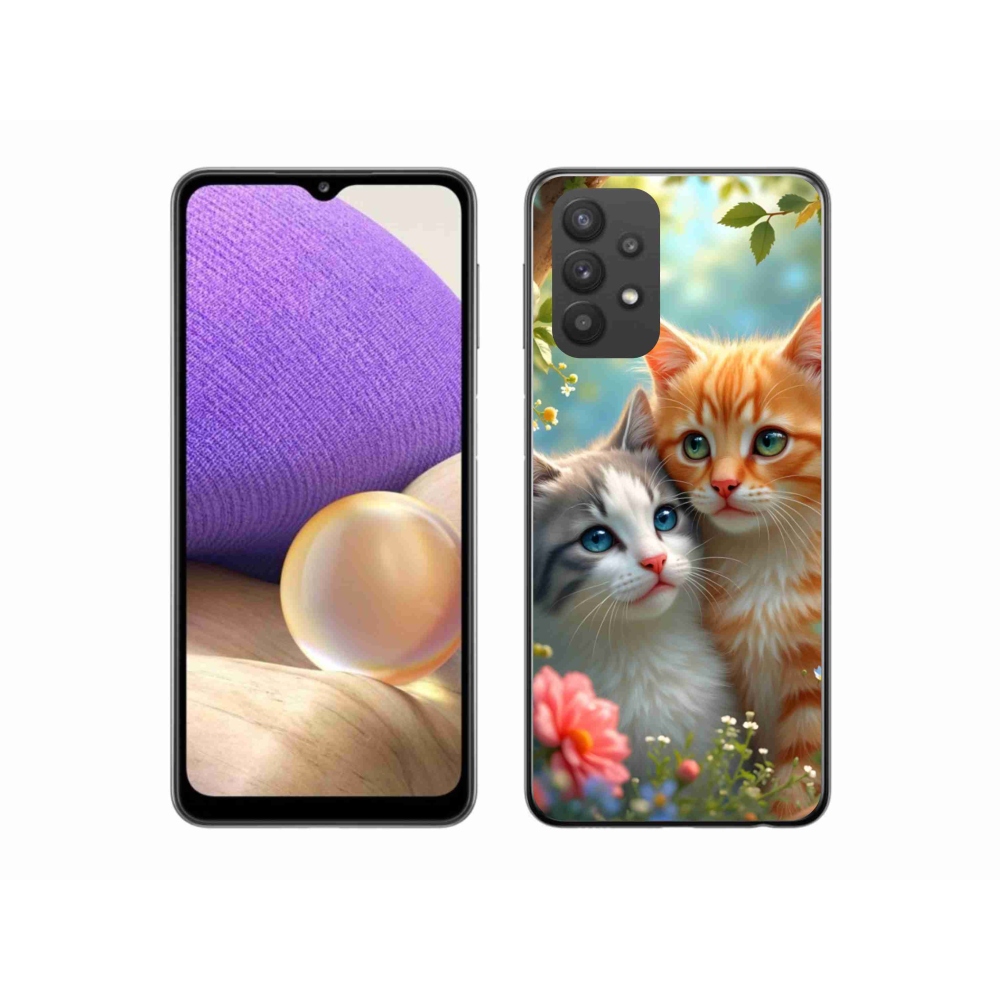 Gelový kryt mmCase na Samsung Galaxy A32 5G - kočičí láska 2