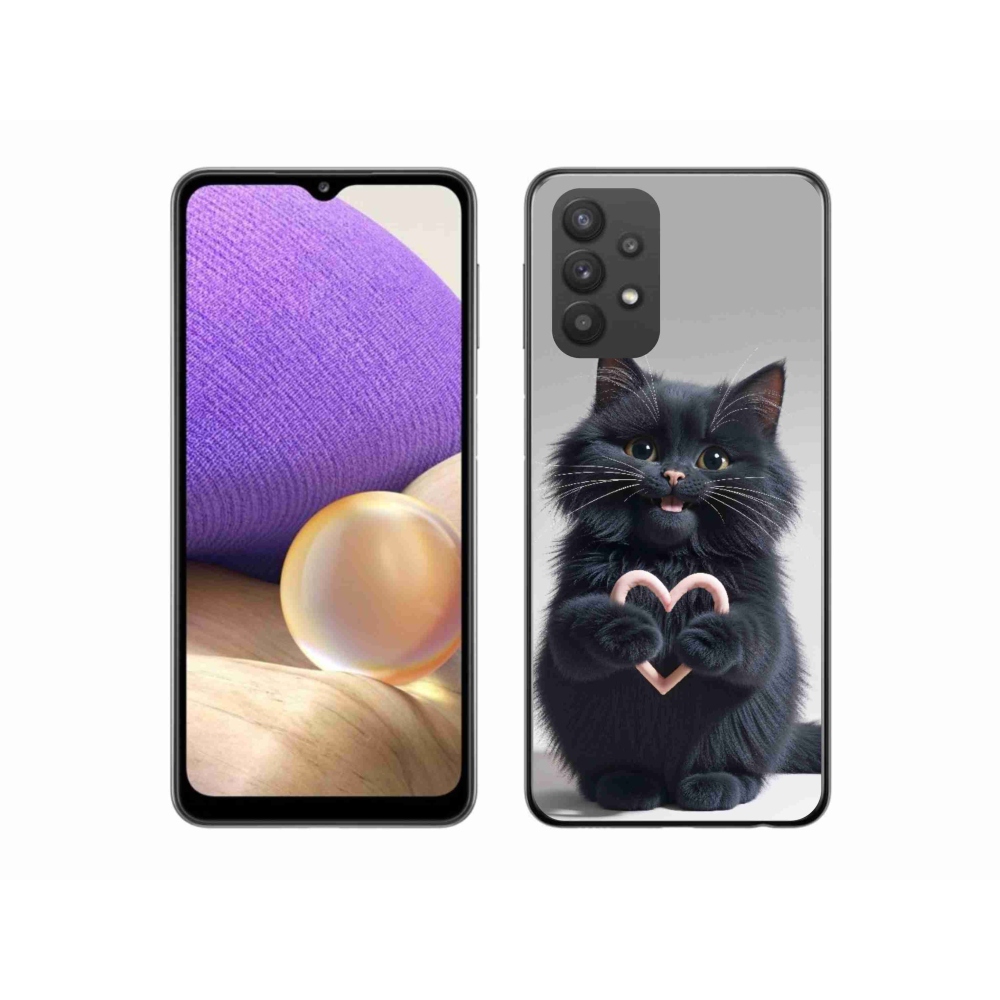 Gelový kryt mmCase na Samsung Galaxy A32 5G - kočičí láska 3