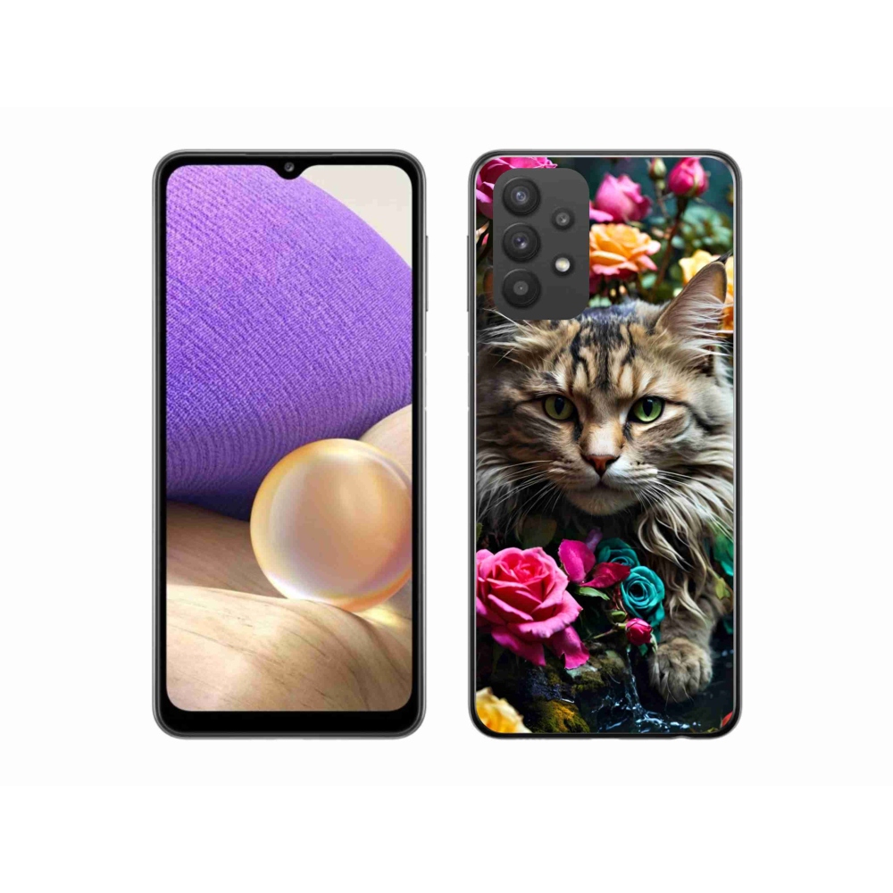 Gelový kryt mmCase na Samsung Galaxy A32 5G - kočíčí pohled 2