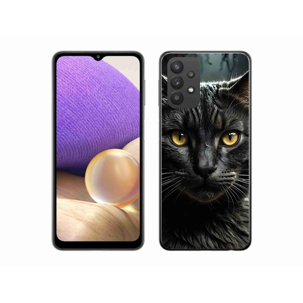 Gelový kryt mmCase na Samsung Galaxy A32 5G - kočičí pohled 3