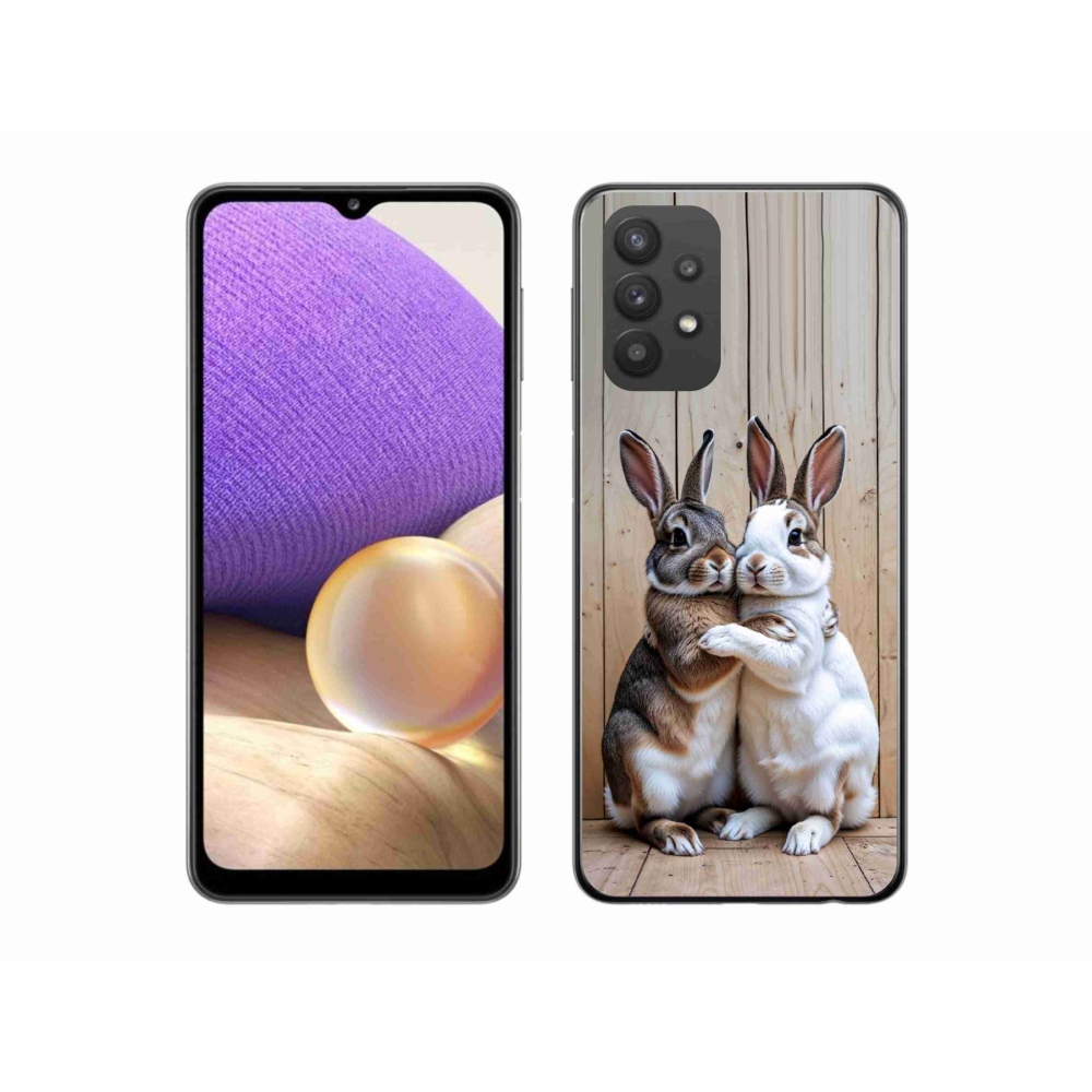 Gelový kryt mmCase na Samsung Galaxy A32 5G - králičí pár