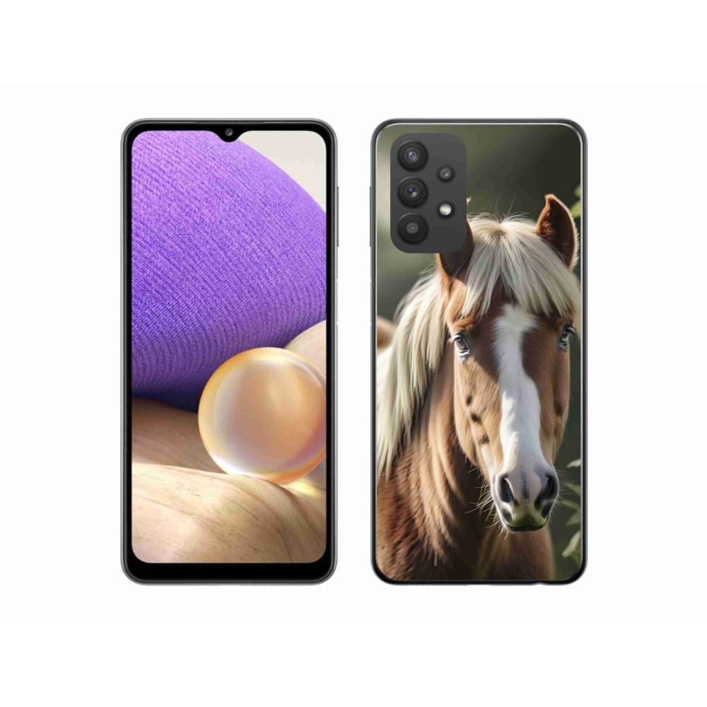 Gelový kryt mmCase na Samsung Galaxy A32 5G - kůň se světlou hřívou
