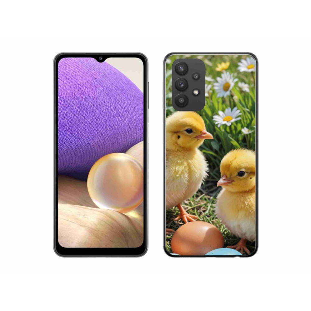 Gelový kryt mmCase na Samsung Galaxy A32 5G - kuřátka