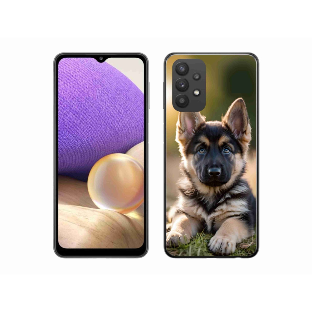 Gelový kryt mmCase na Samsung Galaxy A32 5G - německý ovčák v přírodě