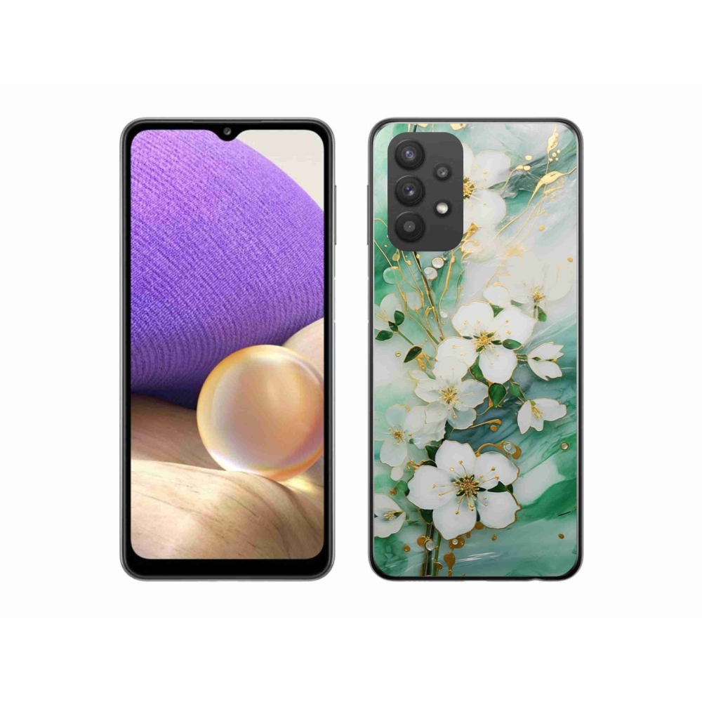 Gelový kryt mmCase na Samsung Galaxy A32 5G - něžné květy