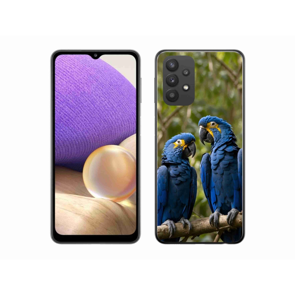 Gelový kryt mmCase na Samsung Galaxy A32 5G - papouščí duo