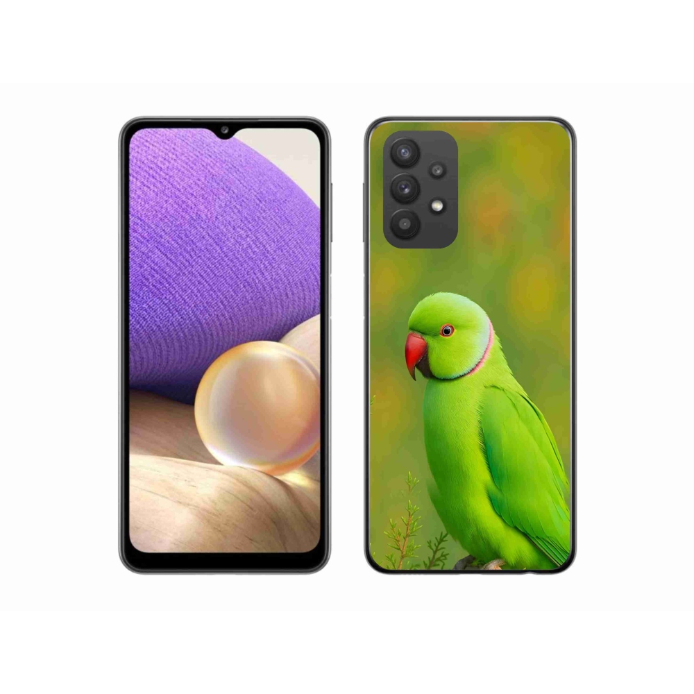 Gelový kryt mmCase na Samsung Galaxy A32 5G - papoušek alexandr 2