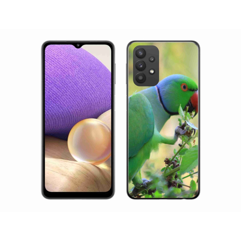 Gelový kryt mmCase na Samsung Galaxy A32 5G - papoušek alexandr
