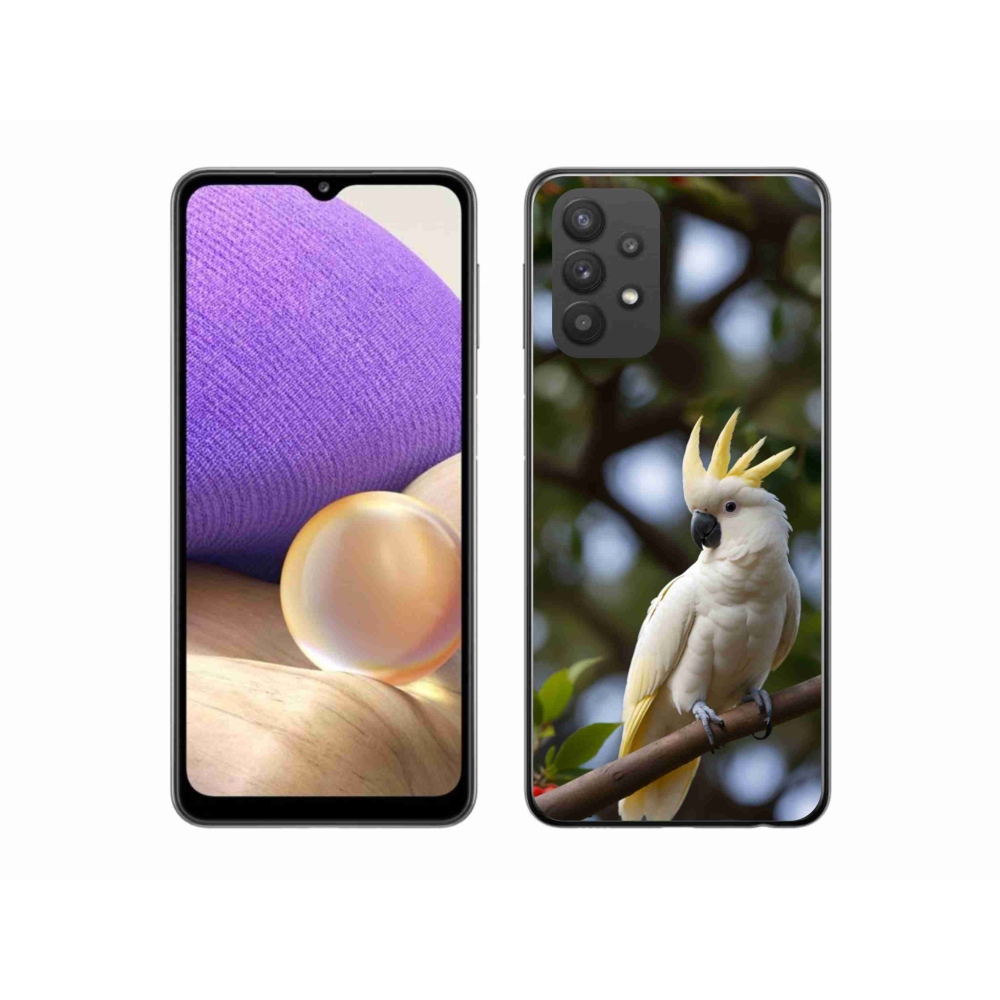 Gelový kryt mmCase na Samsung Galaxy A32 5G - papoušek kakadu 3