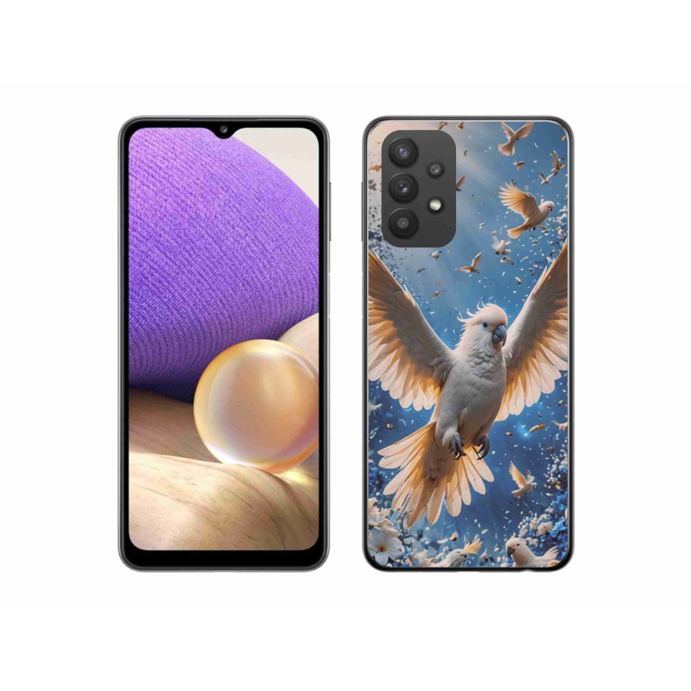 Gelový kryt mmCase na Samsung Galaxy A32 5G - papoušek kakadu