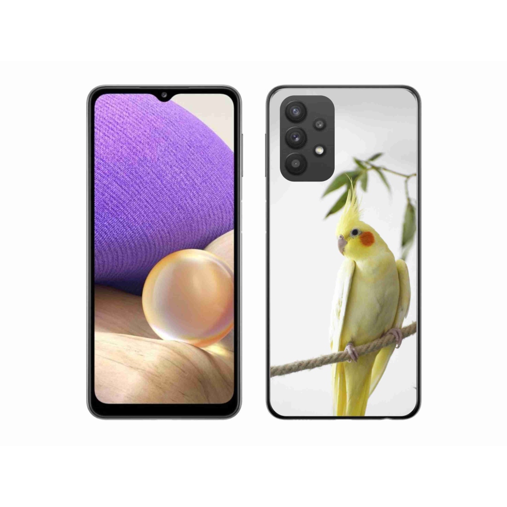 Gelový kryt mmCase na Samsung Galaxy A32 5G - papoušek korela chocholatá