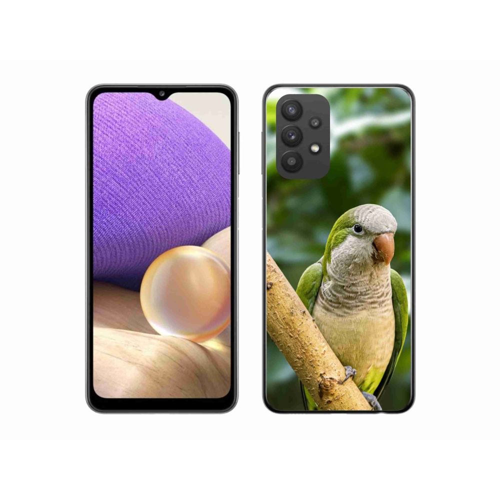 Gelový kryt mmCase na Samsung Galaxy A32 5G - papoušek mníšek