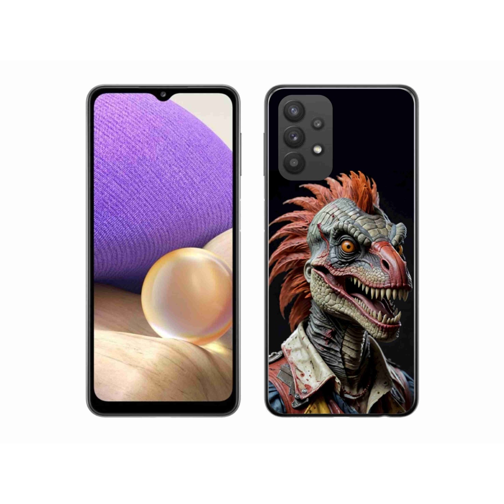 Gelový kryt mmCase na Samsung Galaxy A32 5G - punk dinosaurus