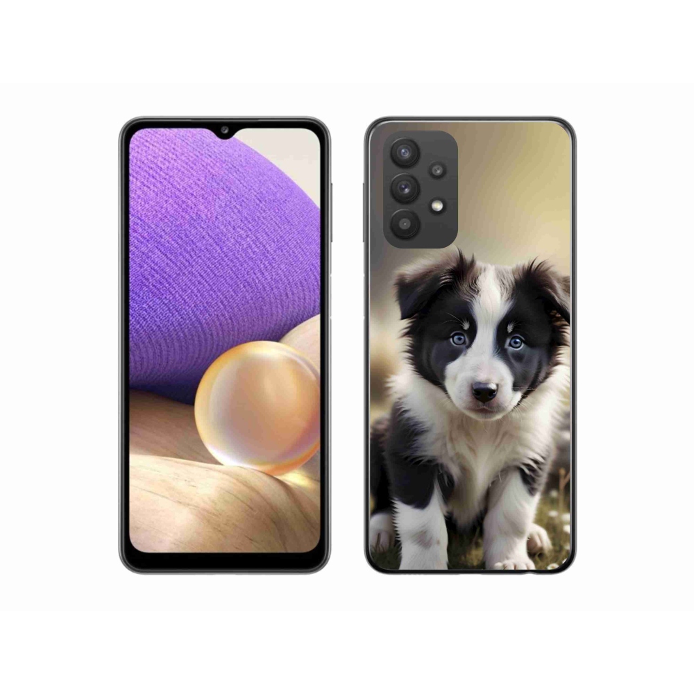 Gelový kryt mmCase na Samsung Galaxy A32 5G - roztomilá border kolie