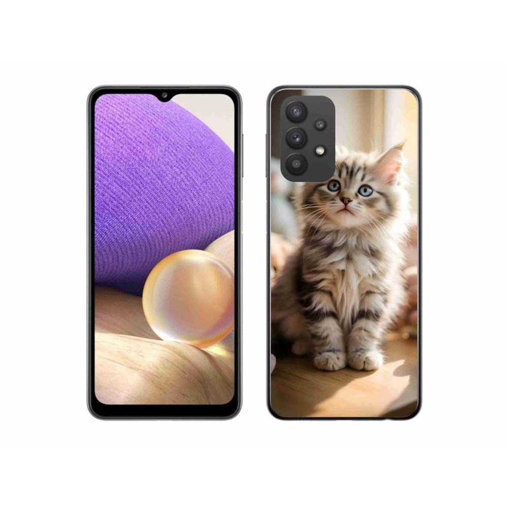 Gelový kryt mmCase na Samsung Galaxy A32 5G - roztomilé kotě 10