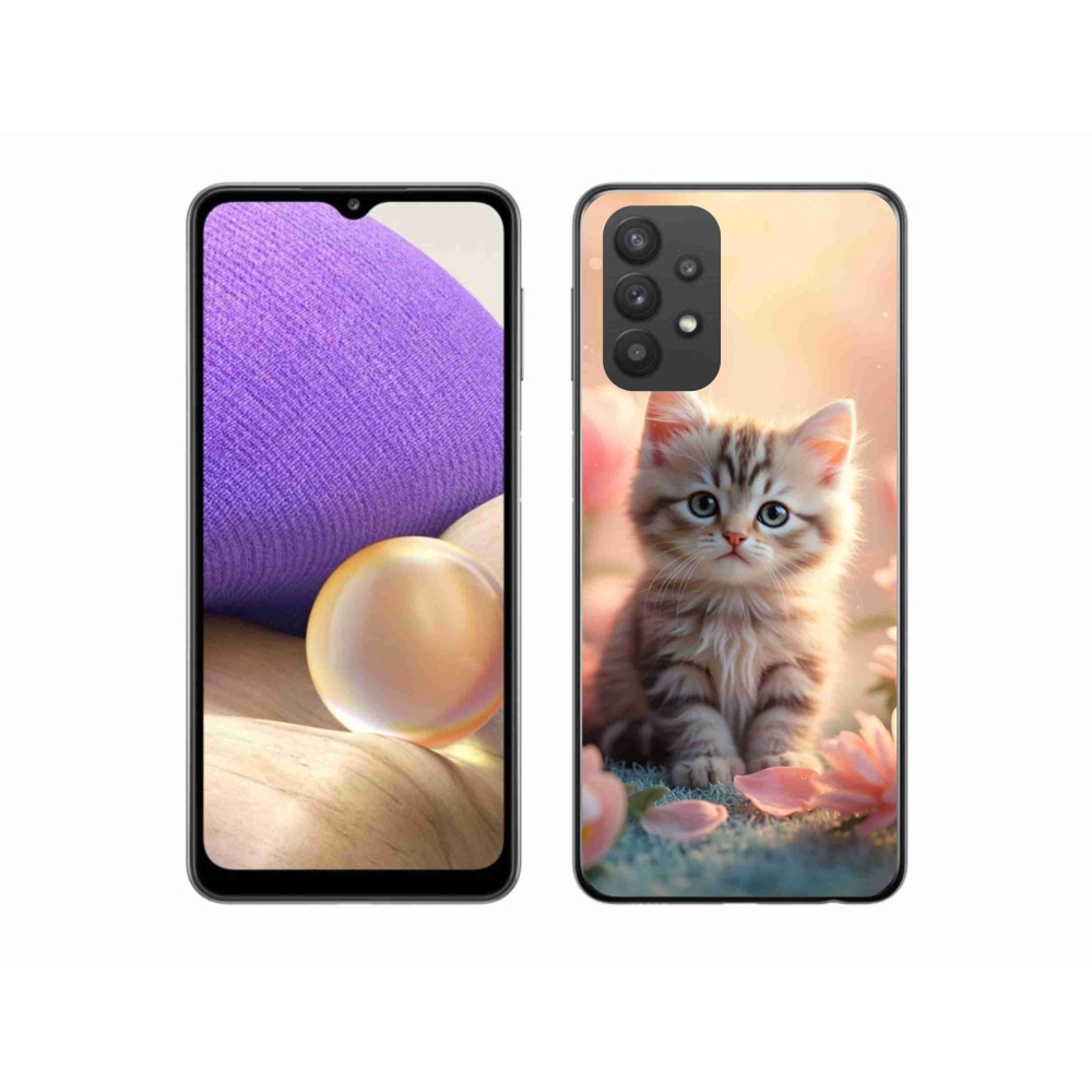 Gelový kryt mmCase na Samsung Galaxy A32 5G - roztomilé kotě 8