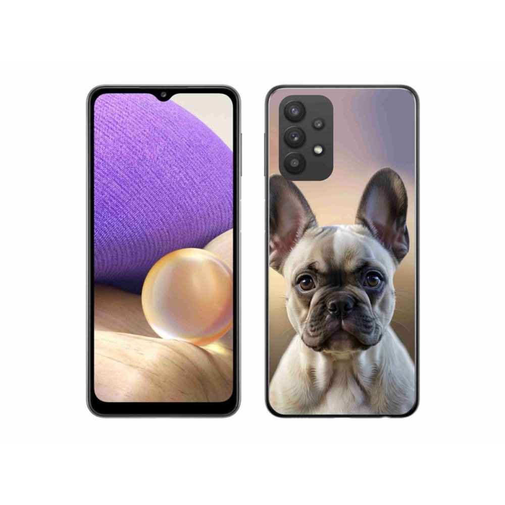 Gelový kryt mmCase na Samsung Galaxy A32 5G - roztomilý francouzský buldoček