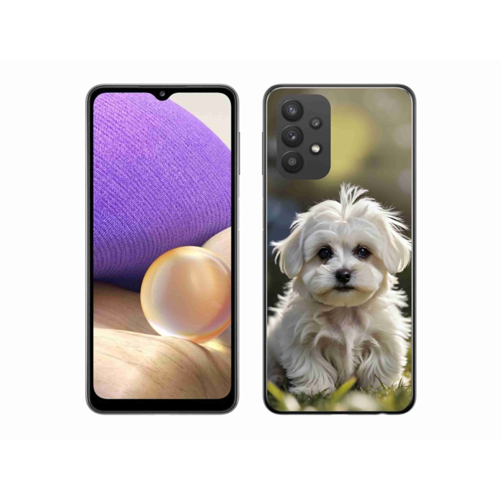 Gelový kryt mmCase na Samsung Galaxy A32 5G - roztomilý maltézský psík