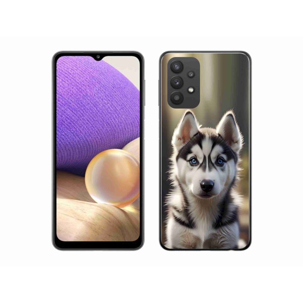 Gelový kryt mmCase na Samsung Galaxy A32 5G - roztomilý sibiřský husky