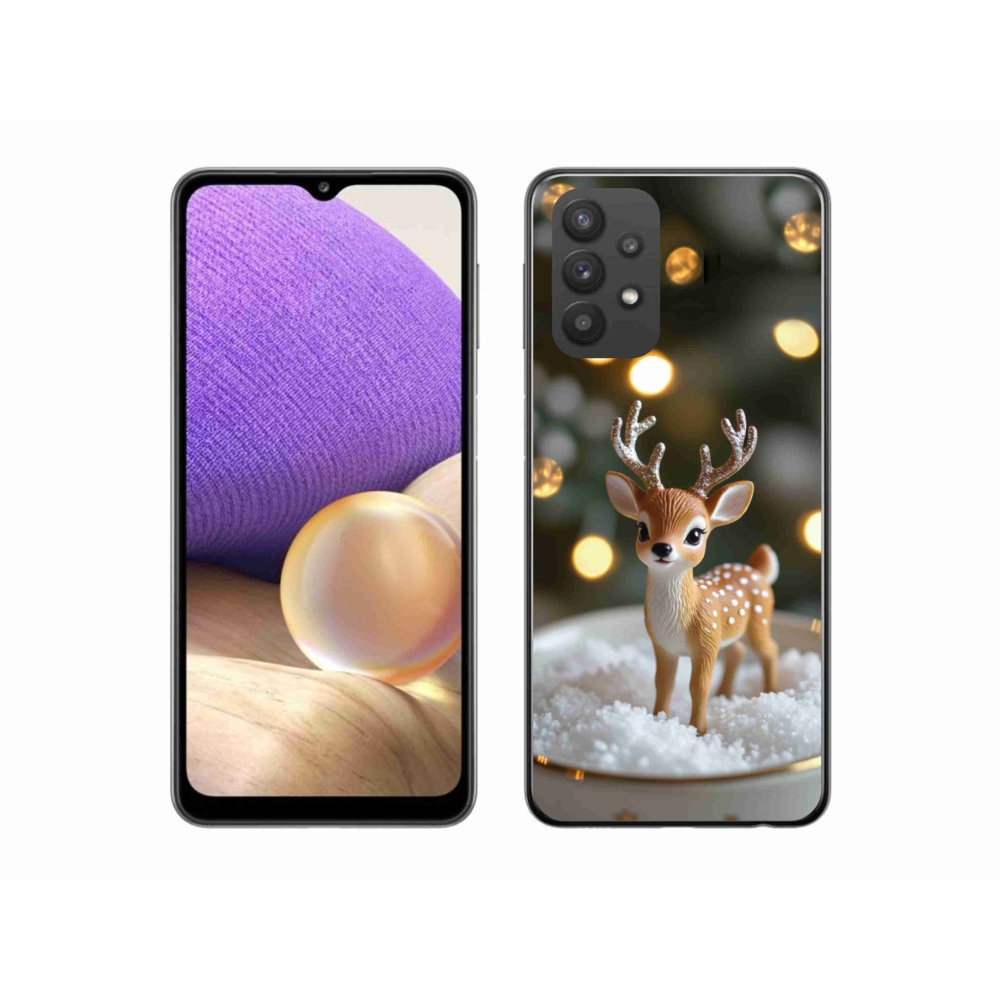Gelový kryt mmCase na Samsung Galaxy A32 5G - roztomilý vánoční jelen
