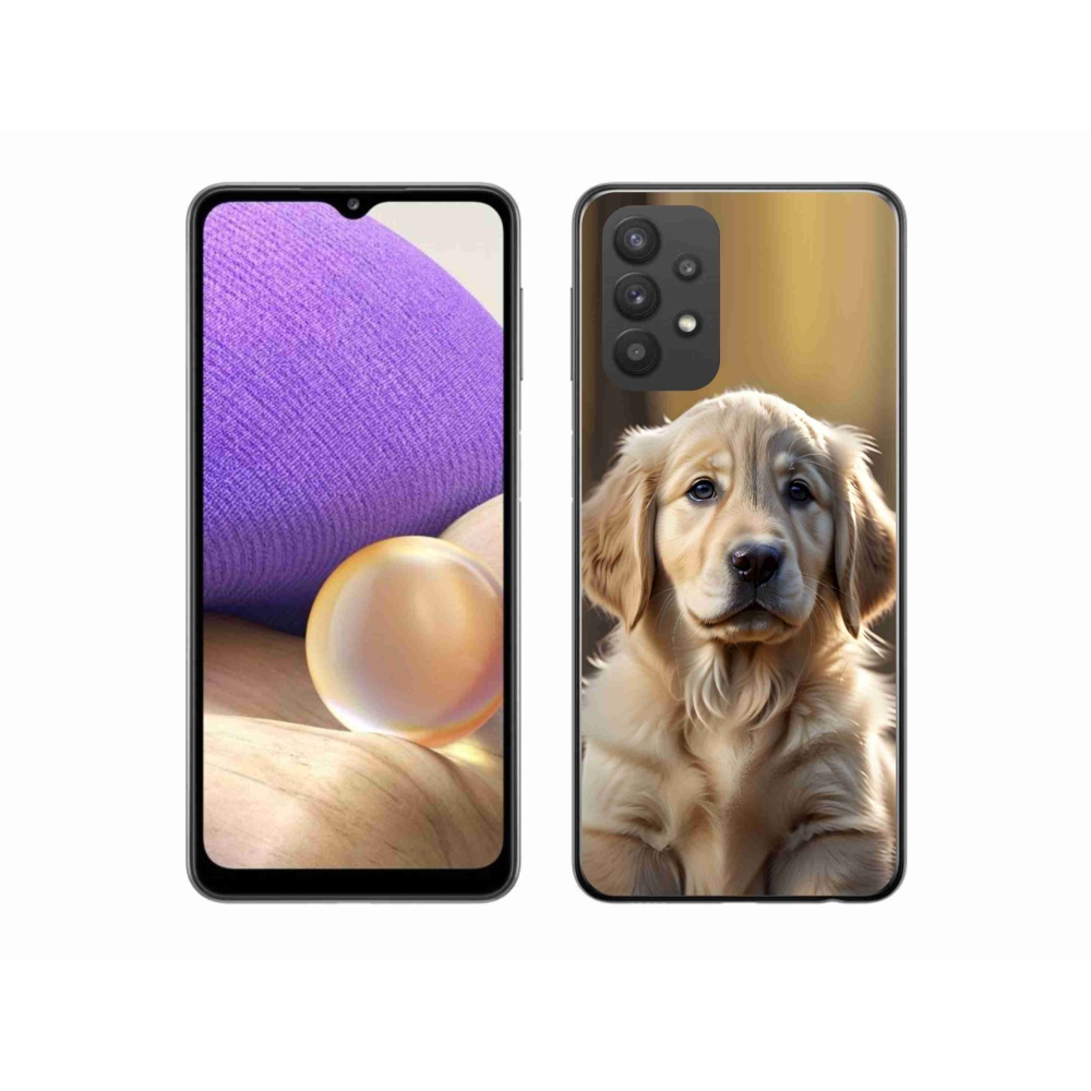 Gelový kryt mmCase na Samsung Galaxy A32 5G - roztomilý zlatý retrívr
