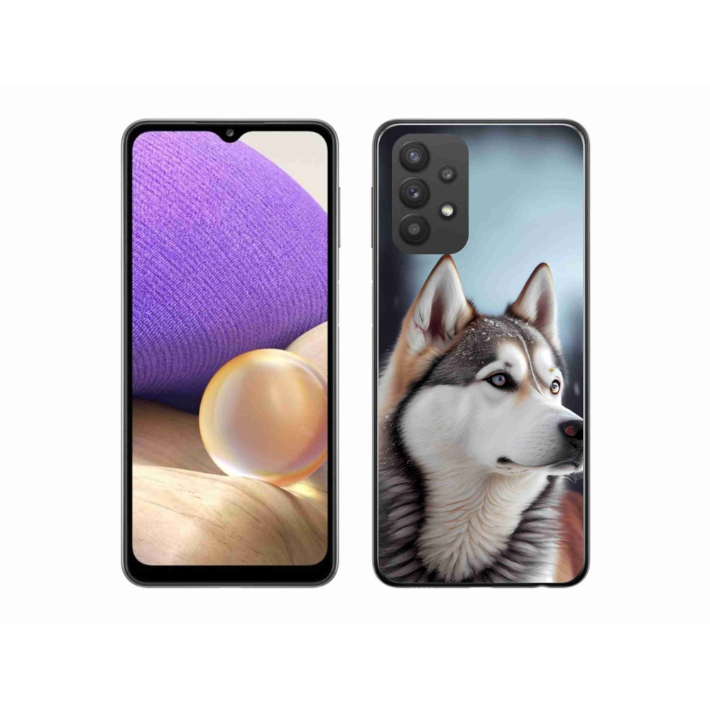 Gelový kryt mmCase na Samsung Galaxy A32 5G - sibiřský husky