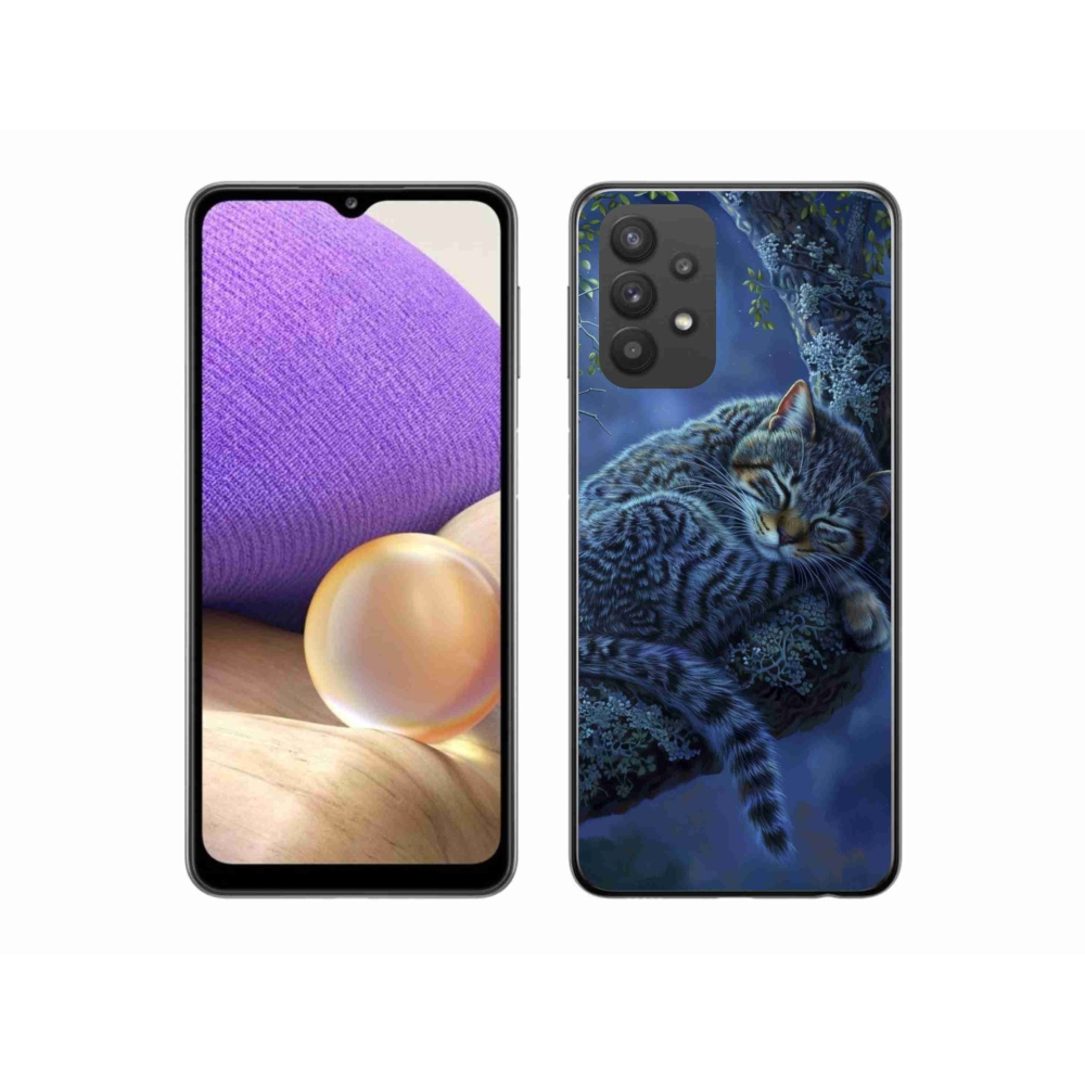 Gelový kryt mmCase na Samsung Galaxy A32 5G - spící kočka