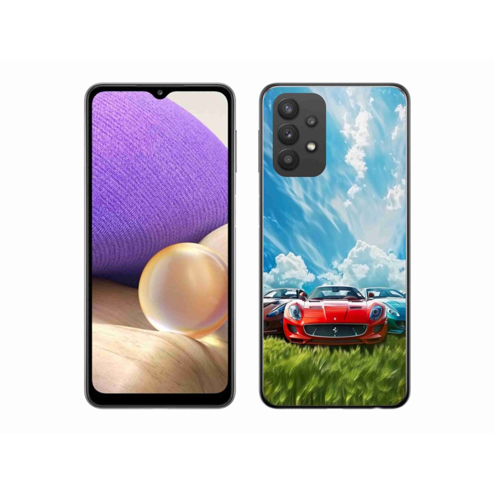 Gelový kryt mmCase na Samsung Galaxy A32 5G - sportovní vozy