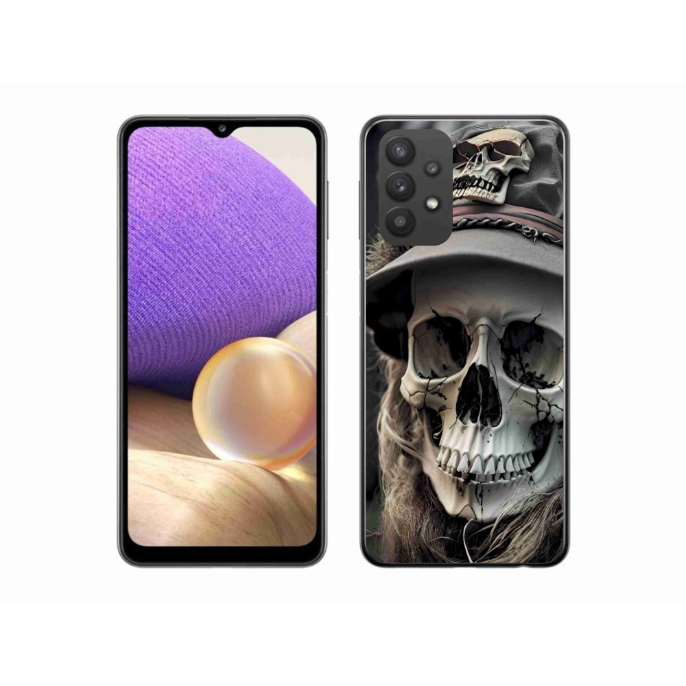 Gelový kryt mmCase na Samsung Galaxy A32 5G - temná lebka