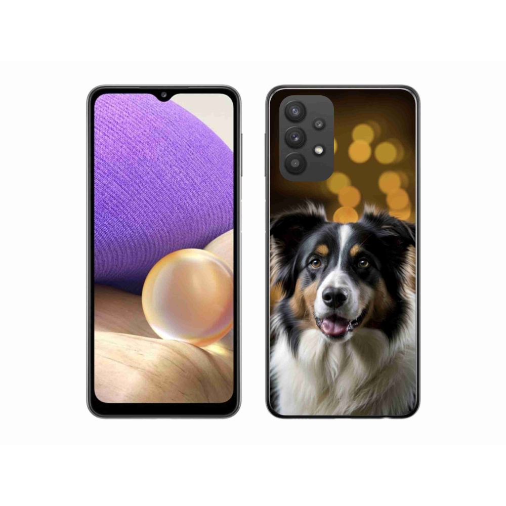 Gelový kryt mmCase na Samsung Galaxy A32 5G - usměvavý australský ovčák