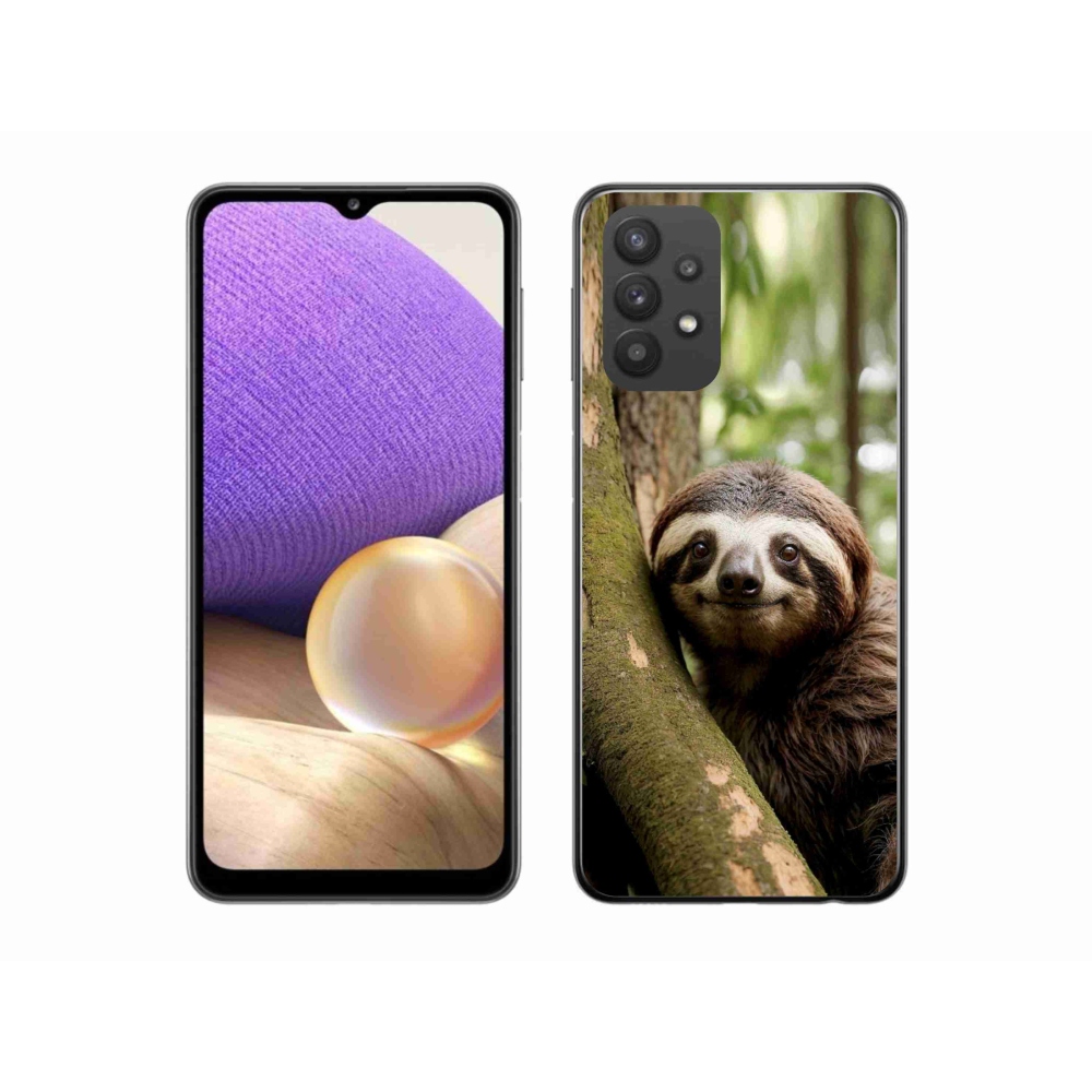 Gelový kryt mmCase na Samsung Galaxy A32 5G - usměvavý lenochod