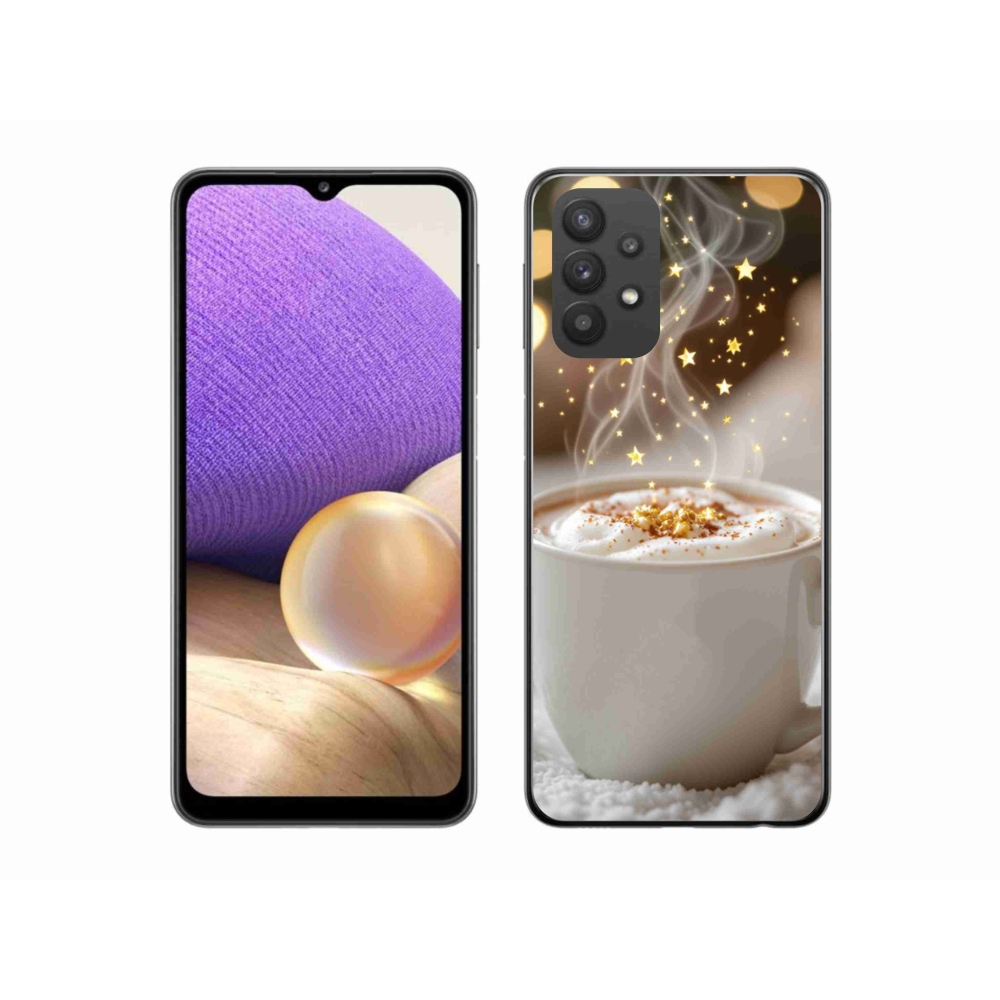 Gelový kryt mmCase na Samsung Galaxy A32 5G - vánoční horký nápoj