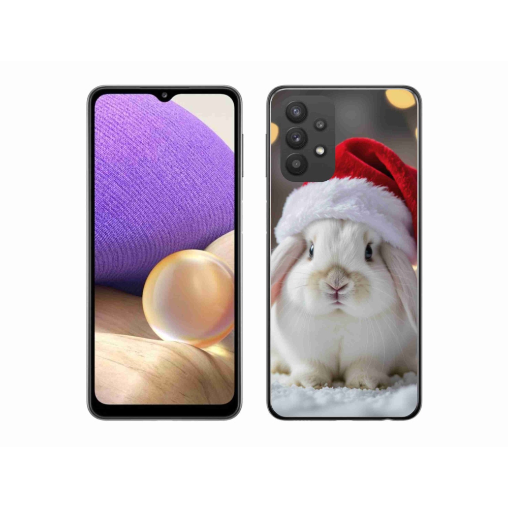 Gelový kryt mmCase na Samsung Galaxy A32 5G - vánoční králík