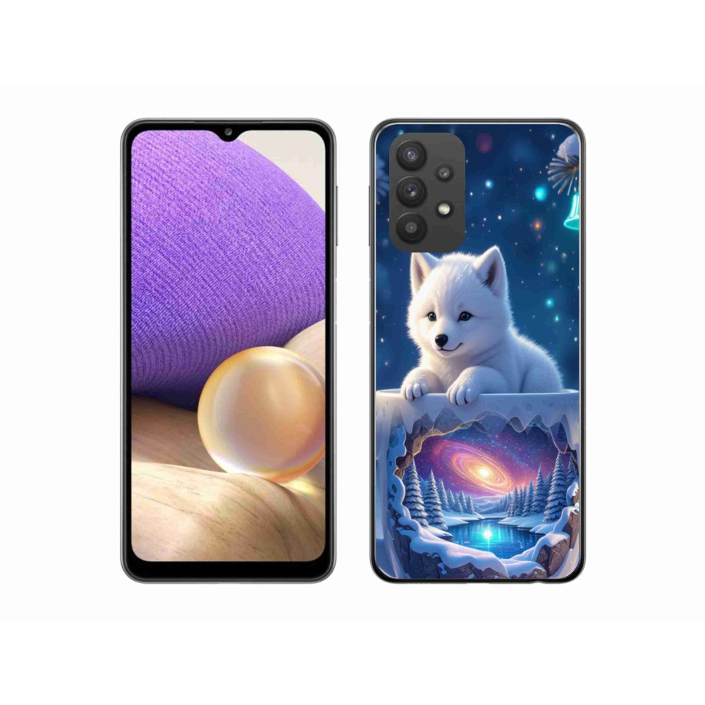 Gelový kryt mmCase na Samsung Galaxy A32 5G - vánoční štěně