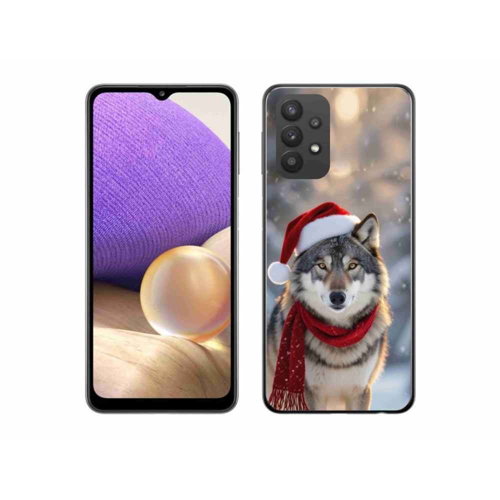 Gelový kryt mmCase na Samsung Galaxy A32 5G - vánoční vlk