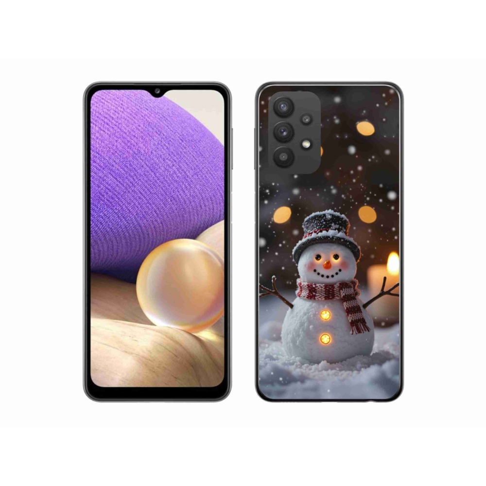 Gelový kryt mmCase na Samsung Galaxy A32 5G - veselý sněhulák