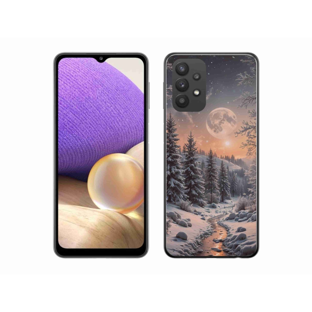 Gelový kryt mmCase na Samsung Galaxy A32 5G - zimní krajina 2