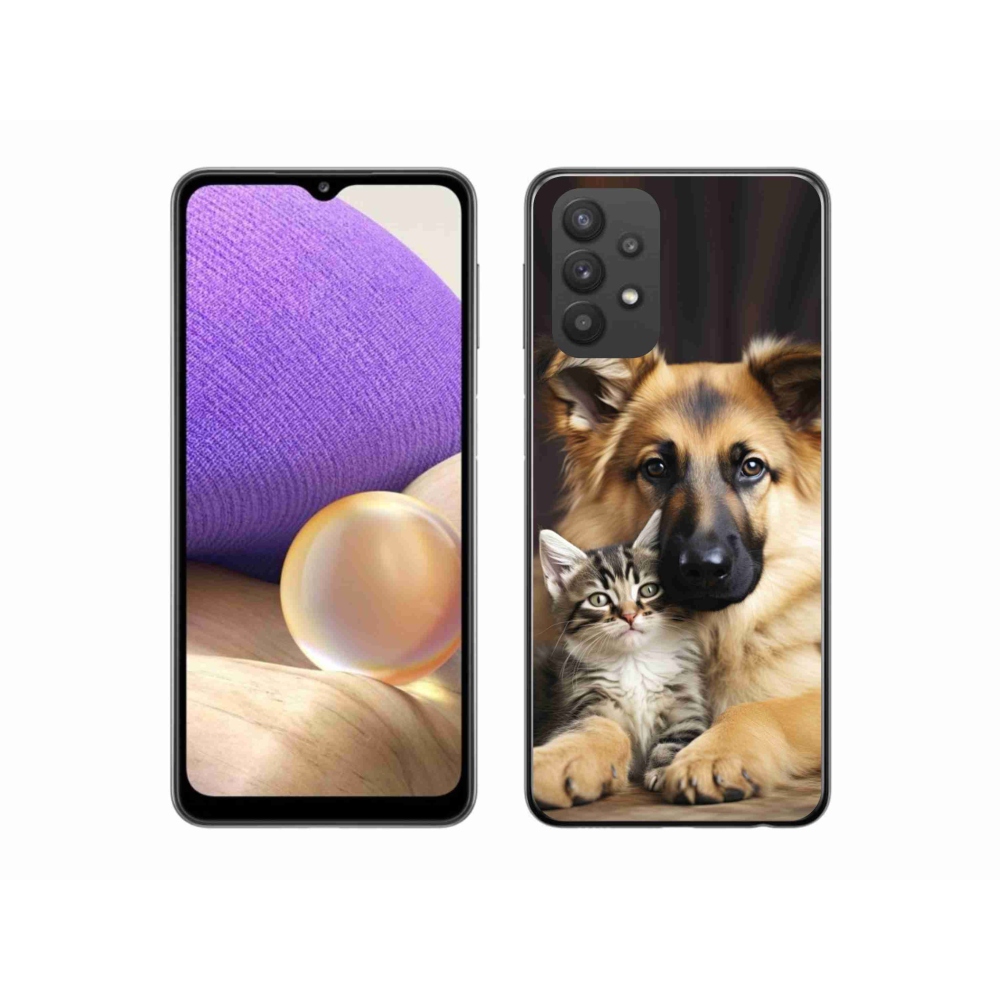 Gelový kryt mmCase na Samsung Galaxy A32 5G - zvířecí přátelství