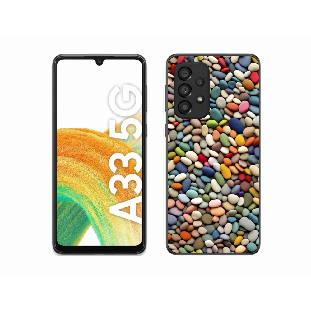 Gelový kryt mmCase na Samsung Galaxy A33 - barevné kamínky 2