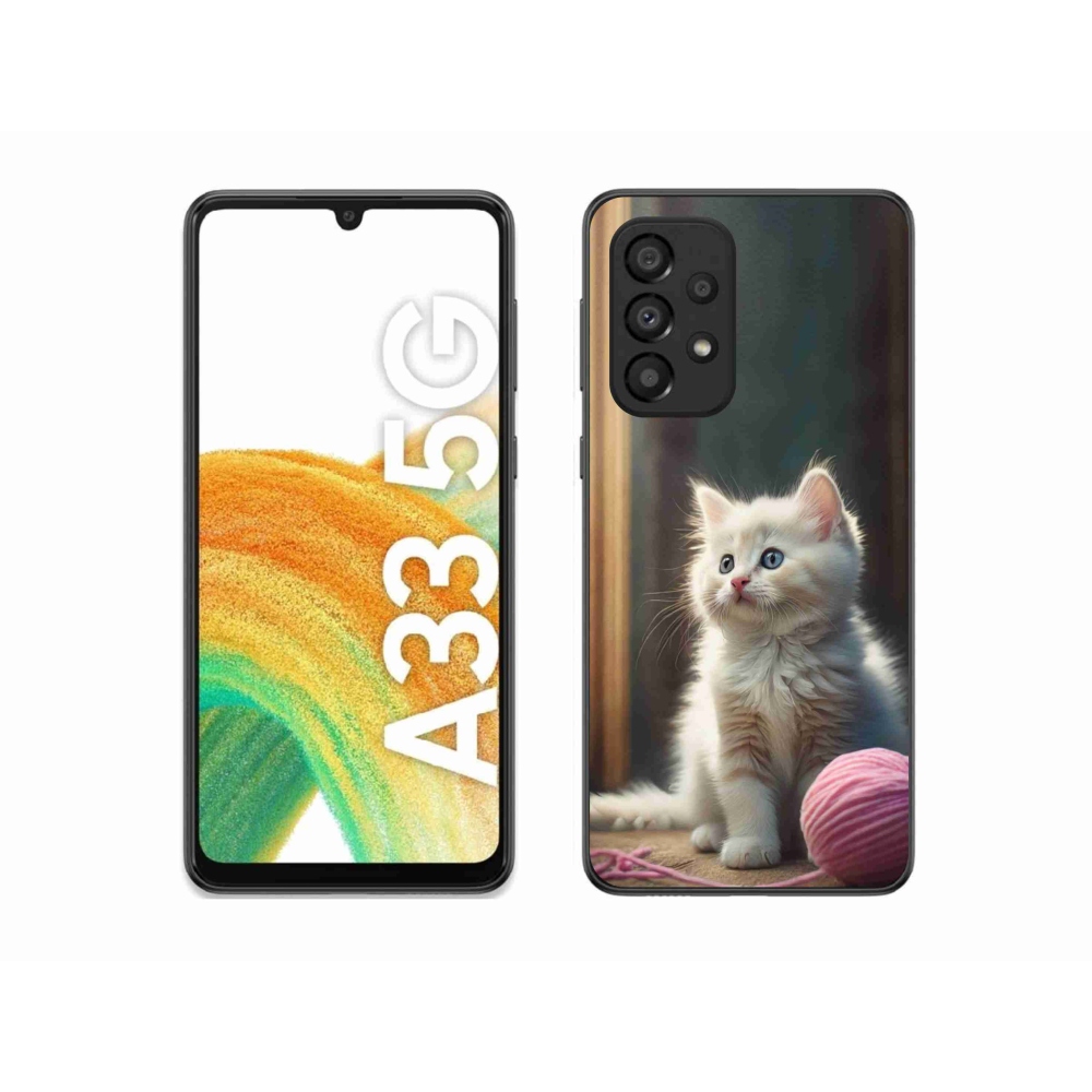 Gelový kryt mmCase na Samsung Galaxy A33 - bílé kotě 2