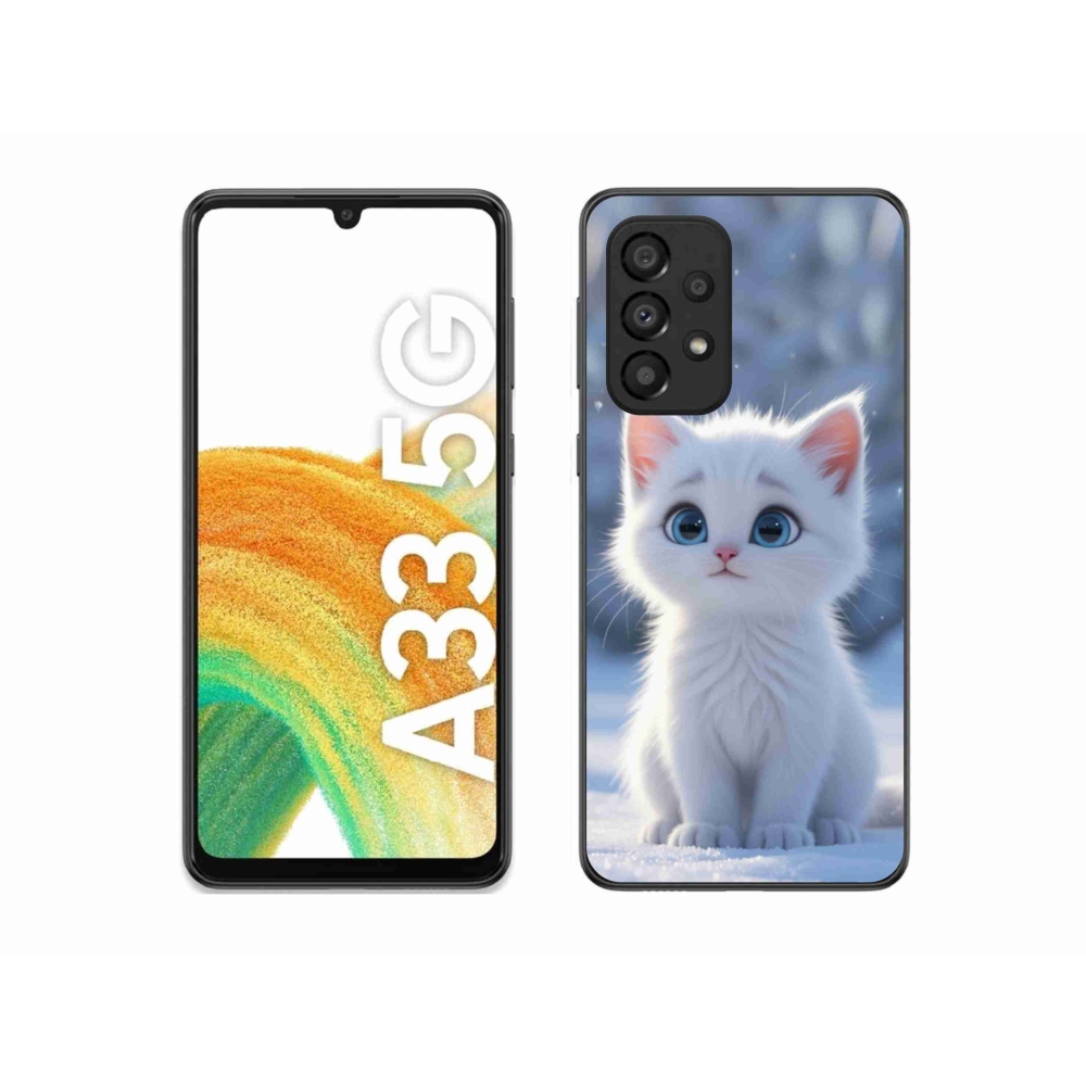 Gelový kryt mmCase na Samsung Galaxy A33 - bílé kotě 3
