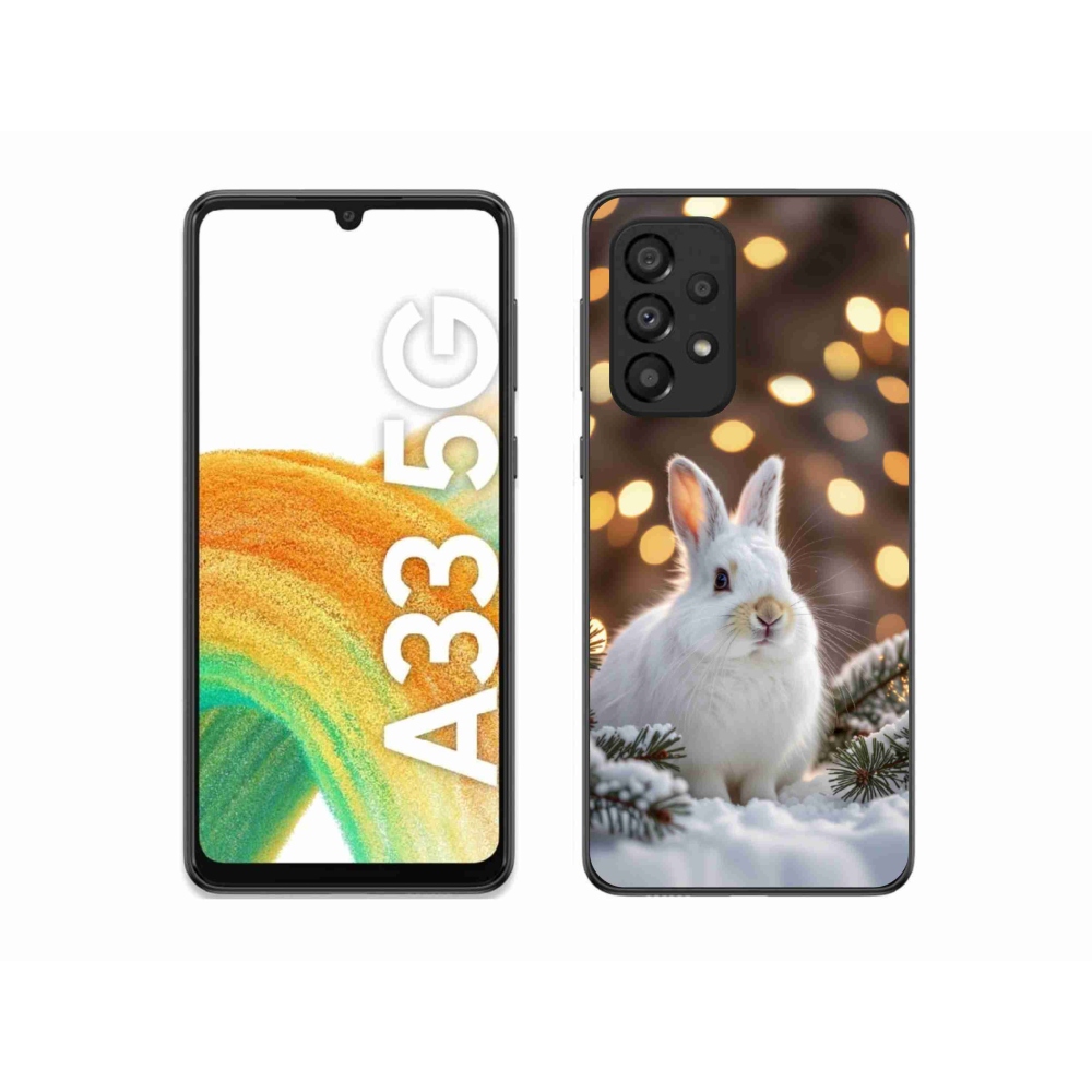 Gelový kryt mmCase na Samsung Galaxy A33 - bílý zajíc