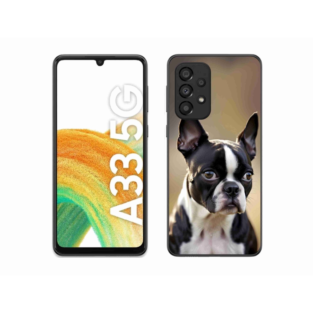 Gelový kryt mmCase na Samsung Galaxy A33 - bostonský teriér
