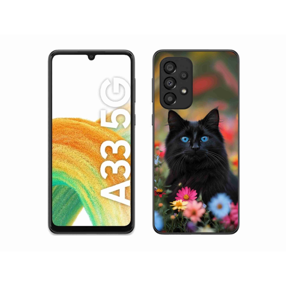 Gelový kryt mmCase na Samsung Galaxy A33 - černé kotě 4