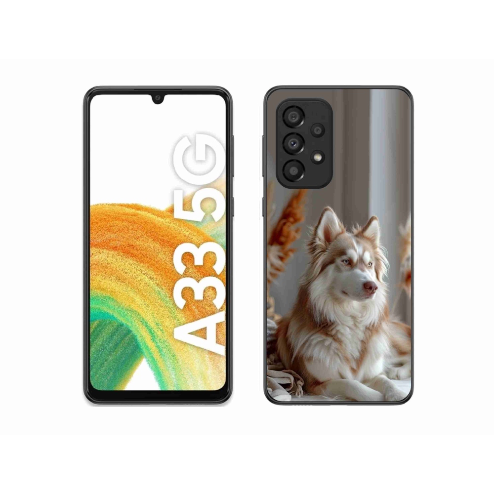 Gelový kryt mmCase na Samsung Galaxy A33 - klidný sibiřský husky