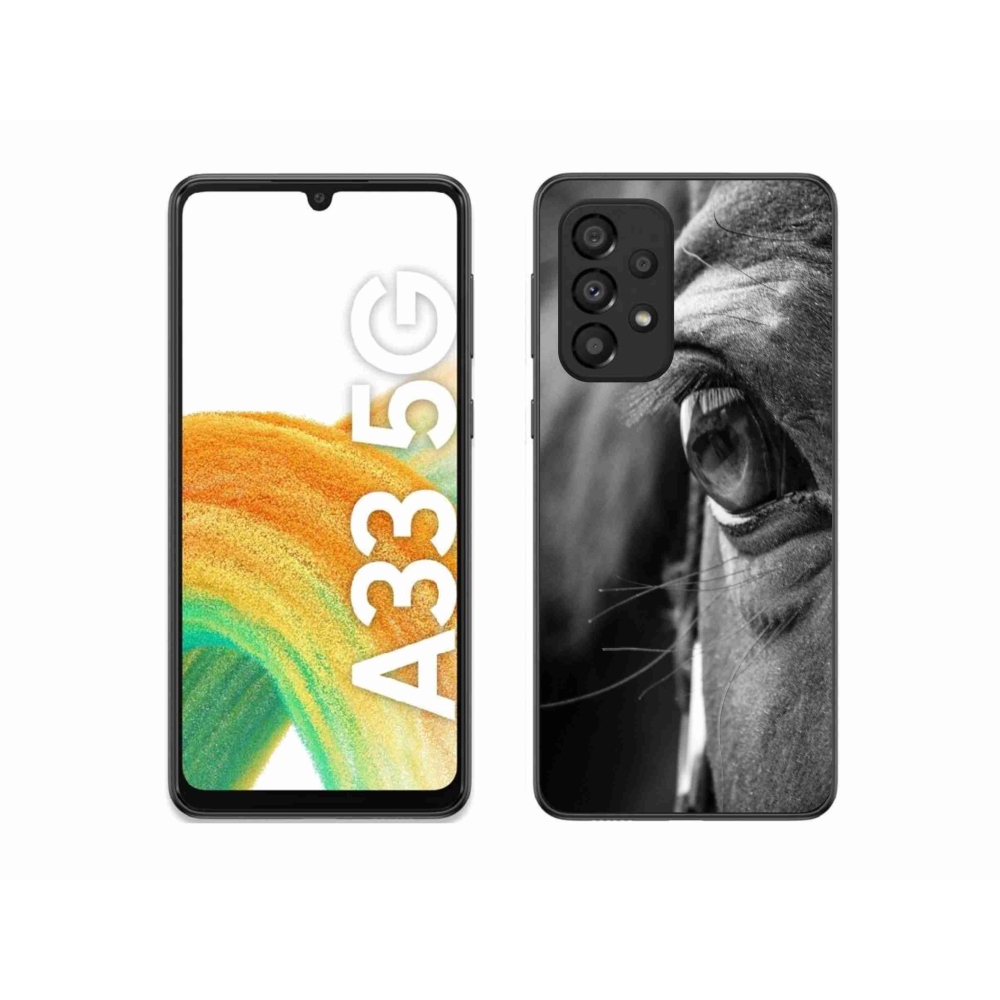 Gelový kryt mmCase na Samsung Galaxy A33 - koňský pohled
