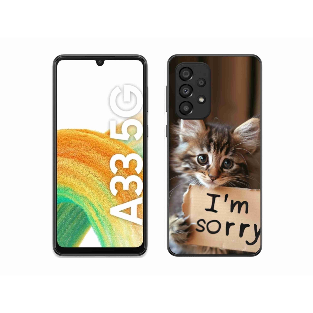 Gelový kryt mmCase na Samsung Galaxy A33 - kočíčí omluva