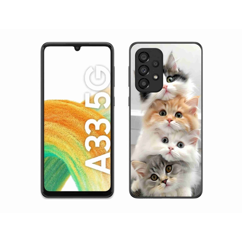 Gelový kryt mmCase na Samsung Galaxy A33 - kočičí parta